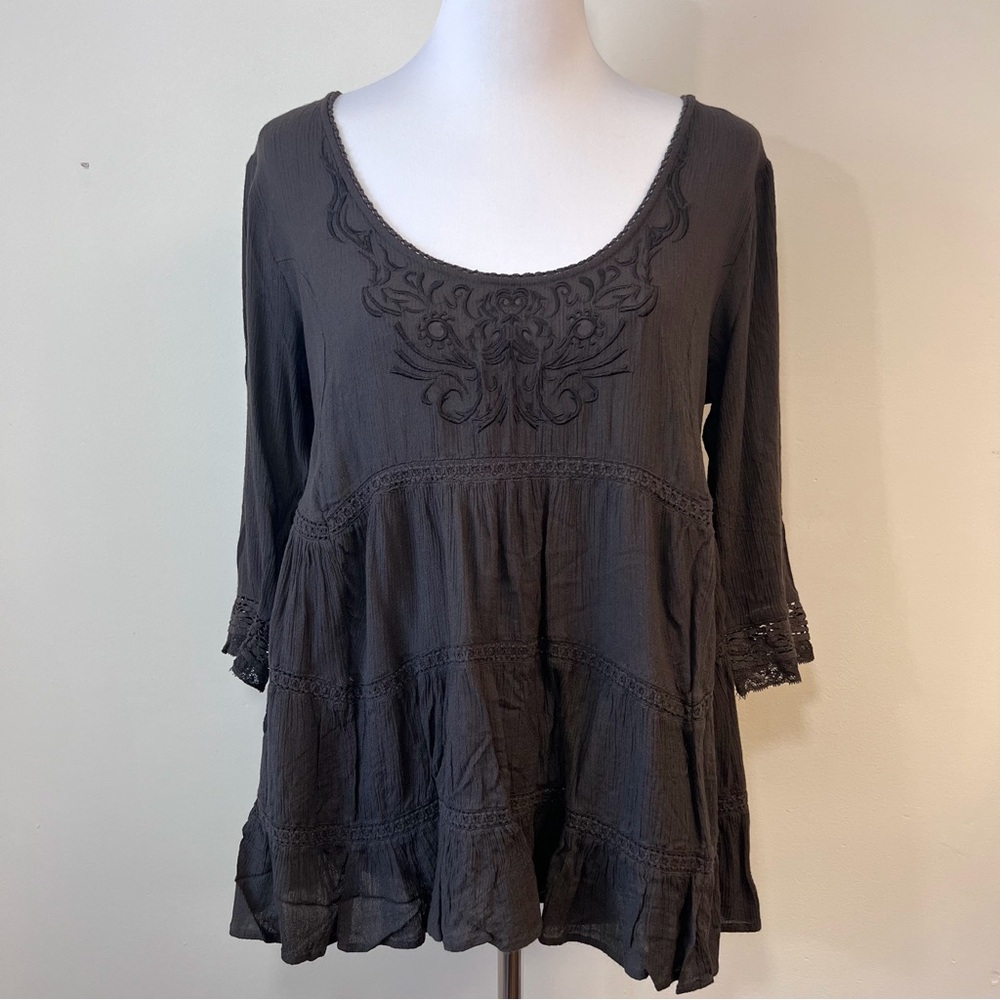 FREE PEOPLE Boho Babydoll Top